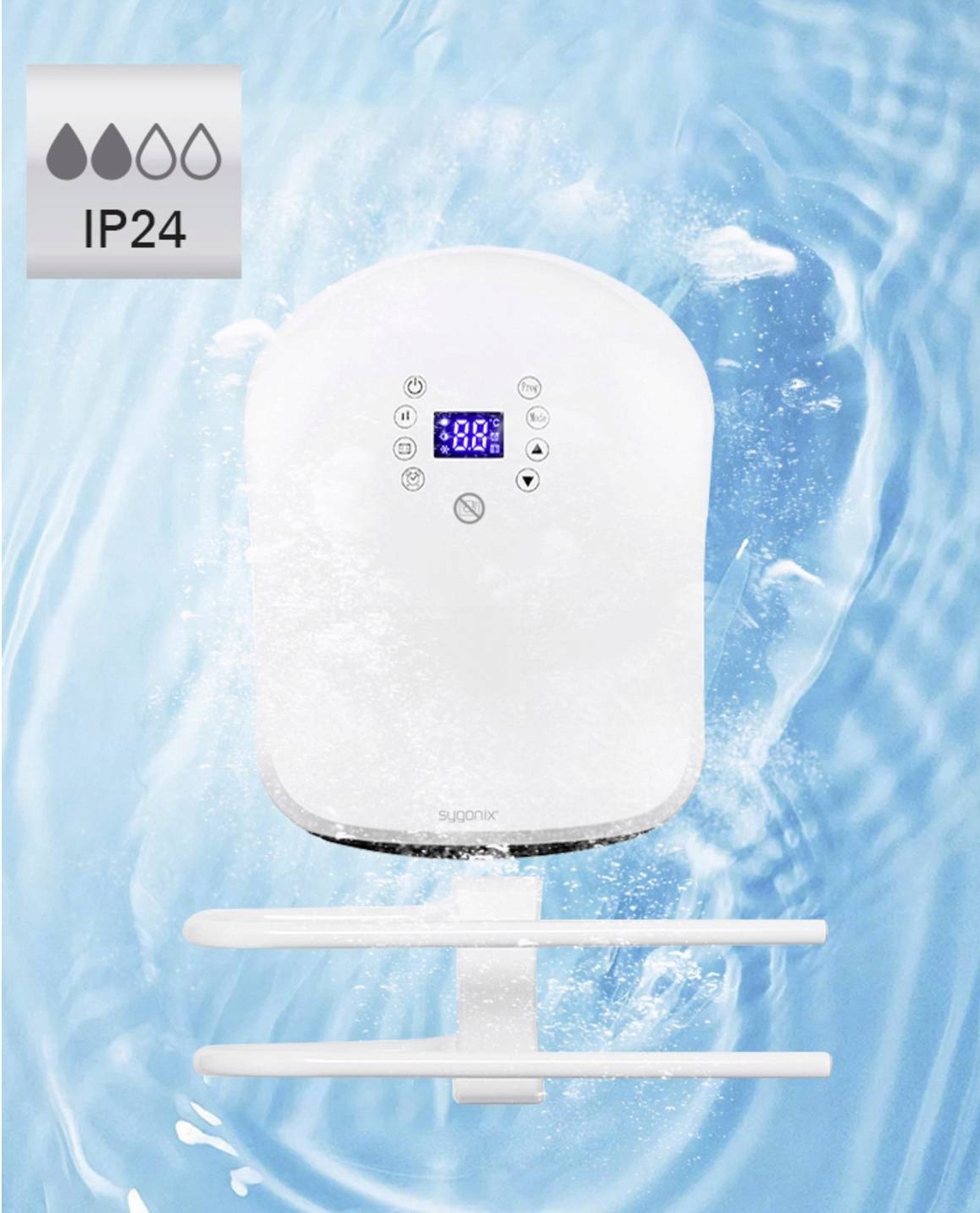 Grzejnik elektryczny ŁAZIENKOWY szybkonagrzewający 2000W IP24 TIMER