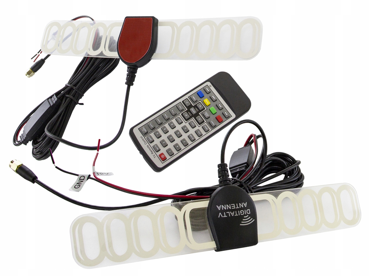 Samochodowy TUNER TELEWIZJI CYFROWEJ DVBT2 HEVC H.265 USB HDMI AV 2 ANTENY