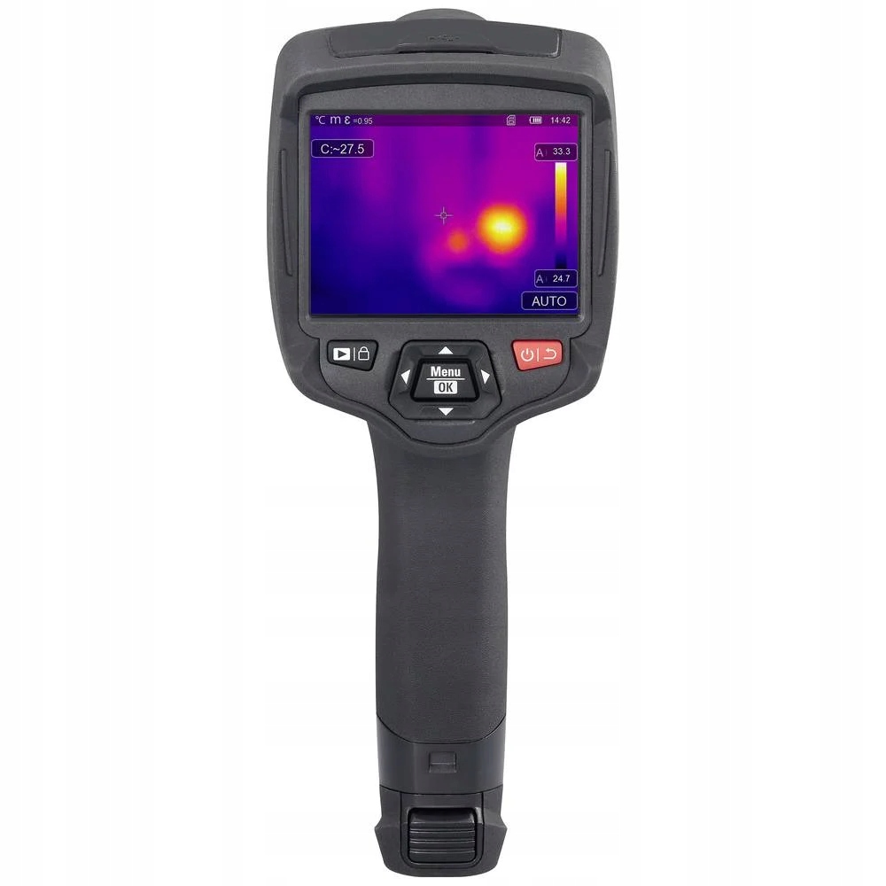 Kamera termowizyjna -20 do 550°C PIROMETR graficzny WiFi 25Hz 50mK micro SD
