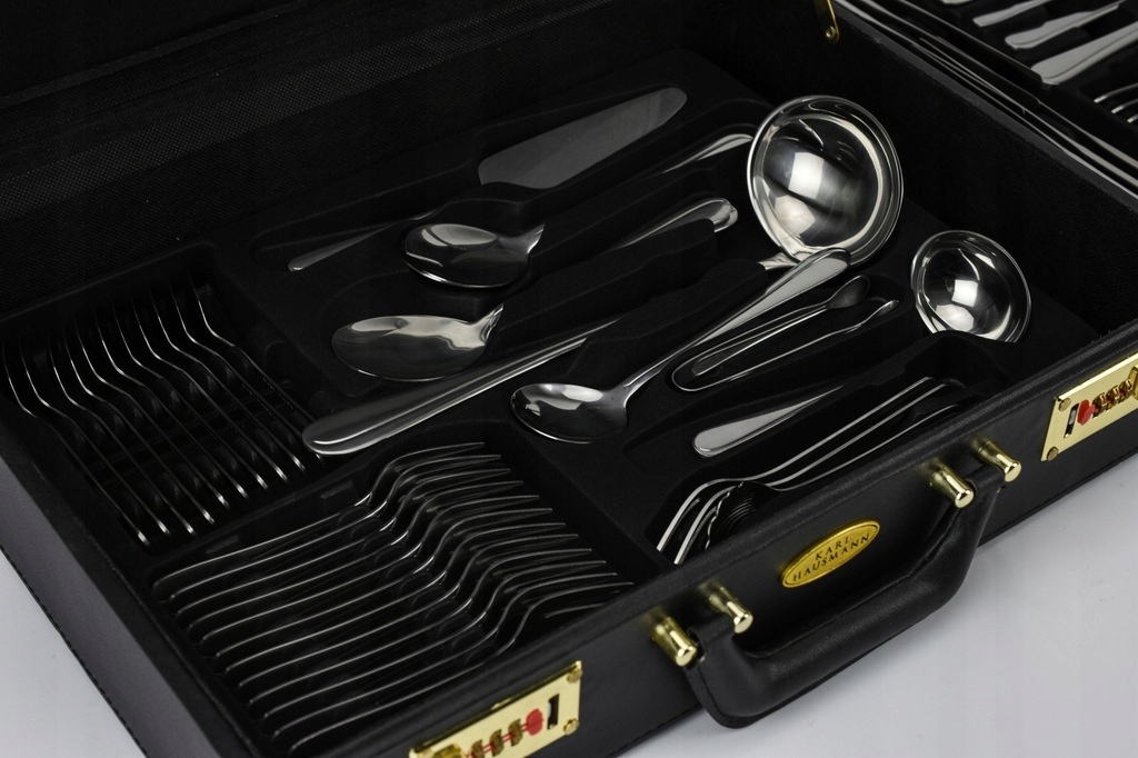 Sztućce w WALIZCE EKSKLUZYWNE 72 elementy na 12 OSÓB