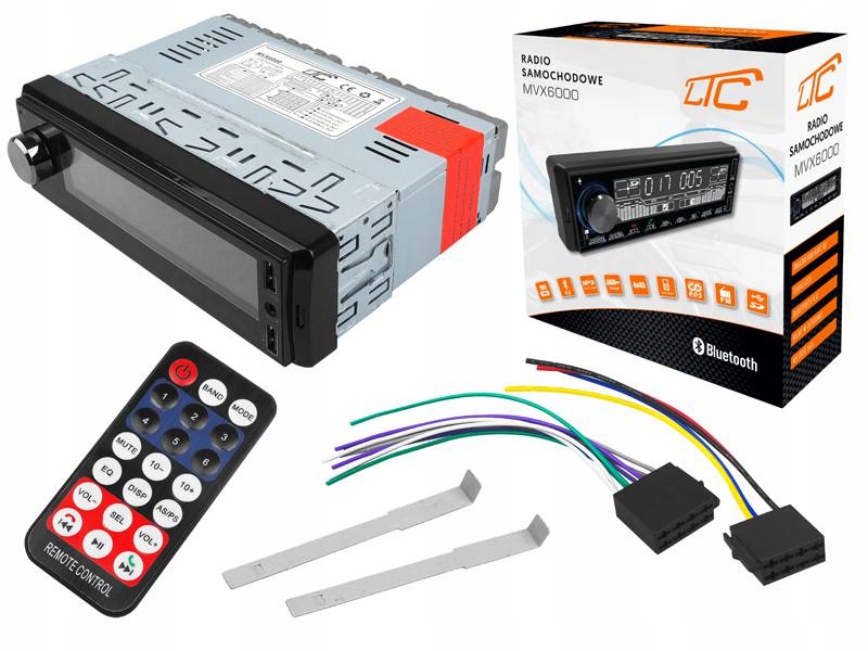 Radio samochodowe Bluetooth USB SD 1DIN Pilot