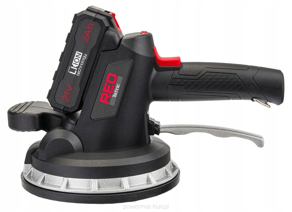 Przyssawka WIBRUJĄCA do układania płytek 2x AKUMULATOR 21V 2Ah walizka 80kg