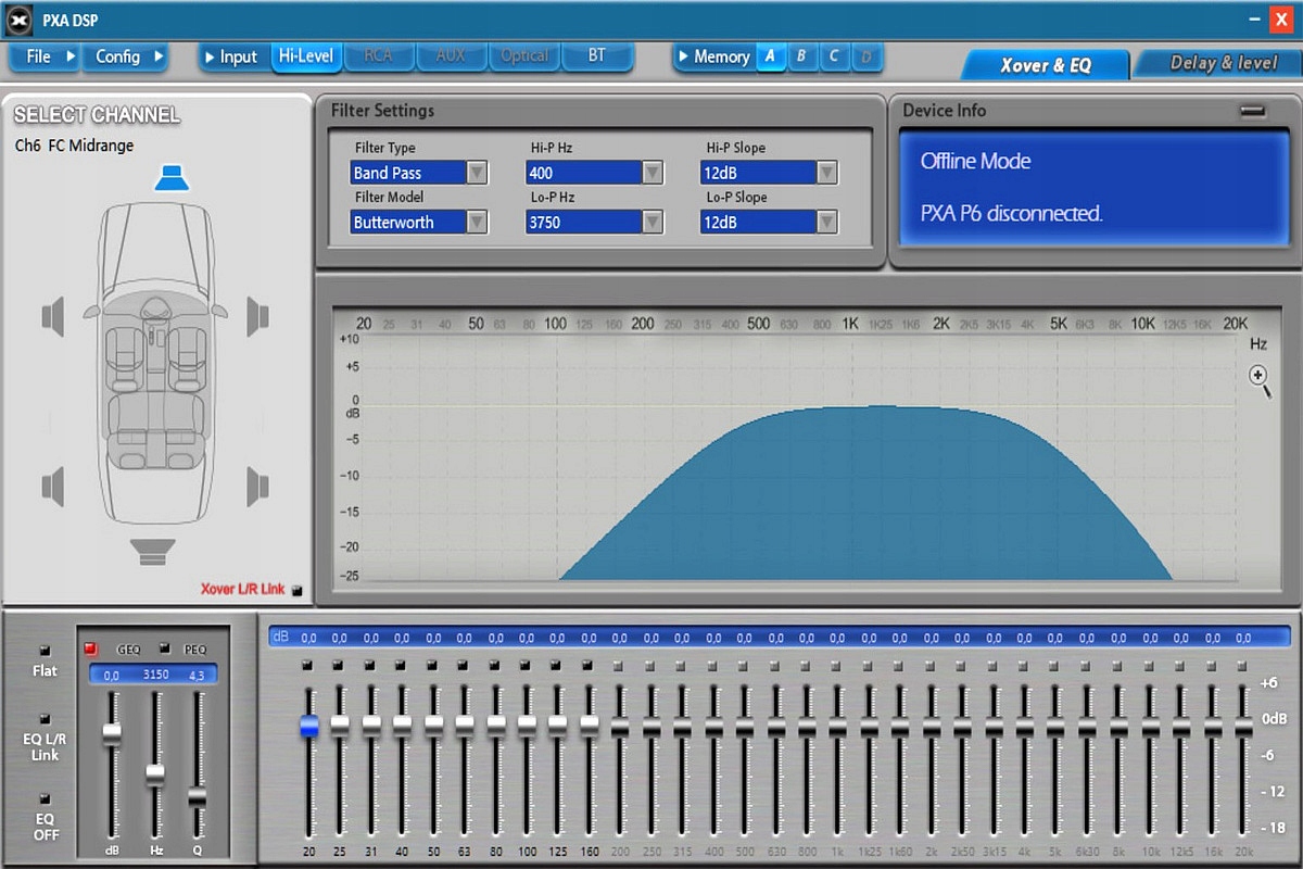 Procesor DSP Excursion 6 kanałów wzmacniacz BT