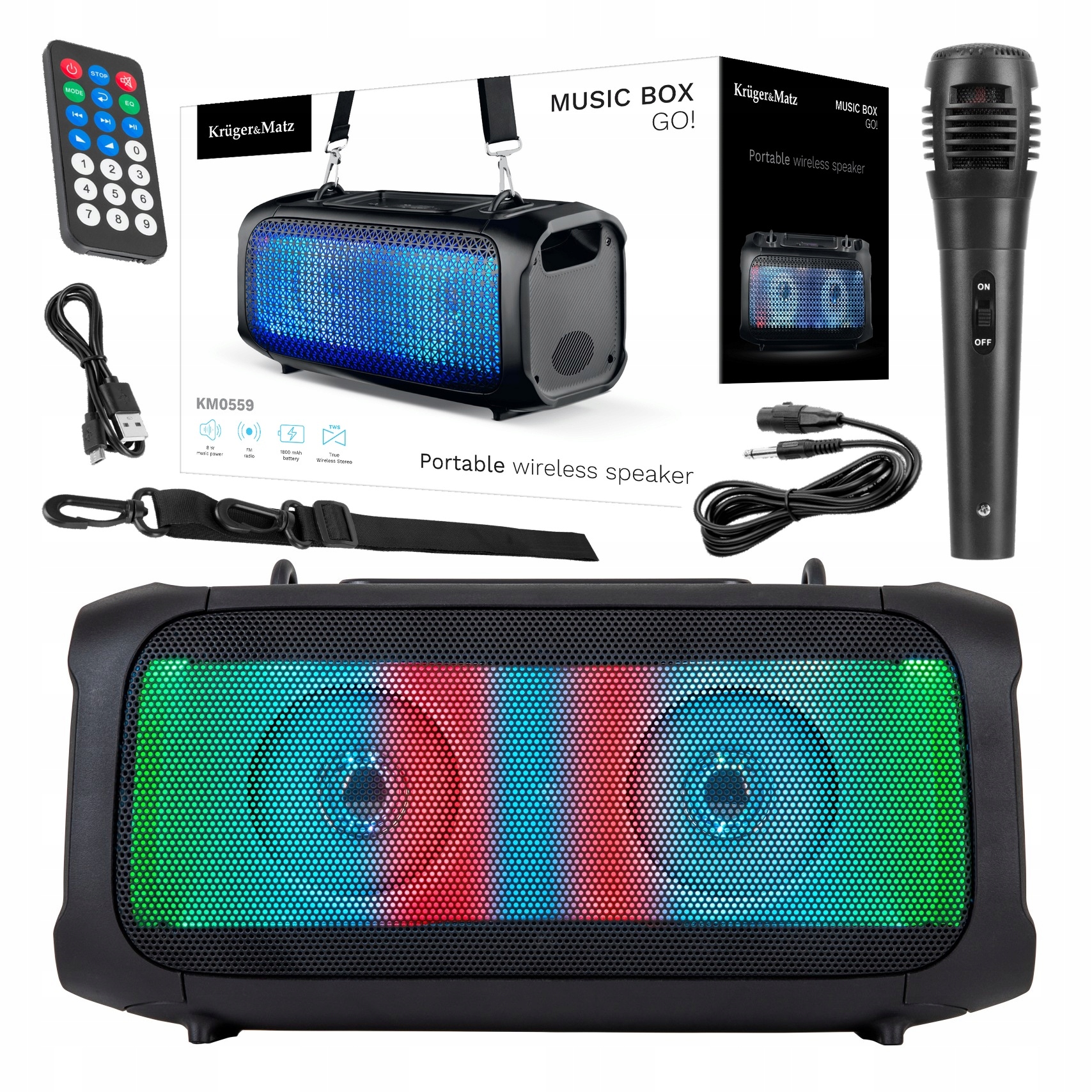 Głośnik Bluetooth 5.0 TWS Music Box GO! USB SD AUX