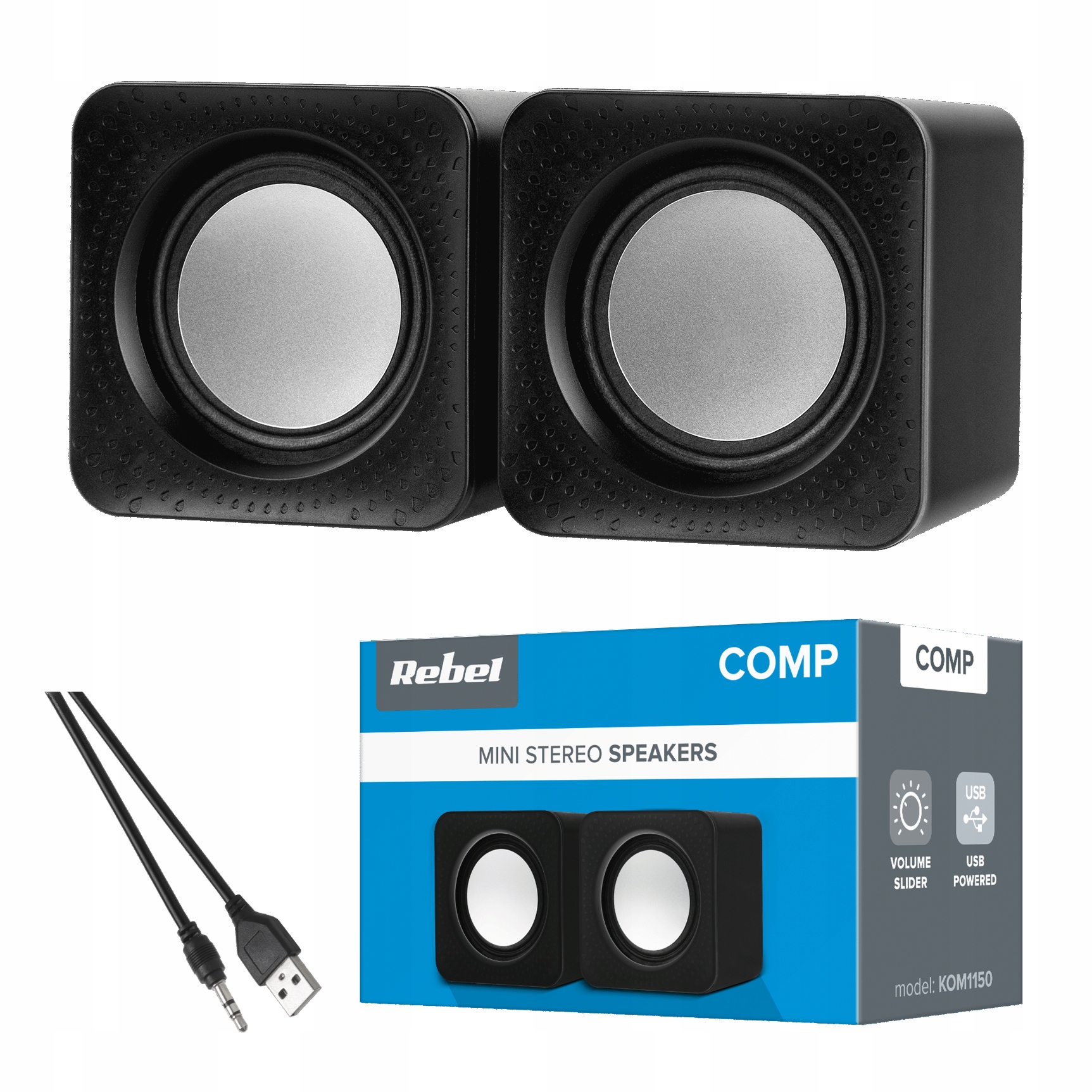 Głośniki Komputerowe 2.0 Zasilanie USB