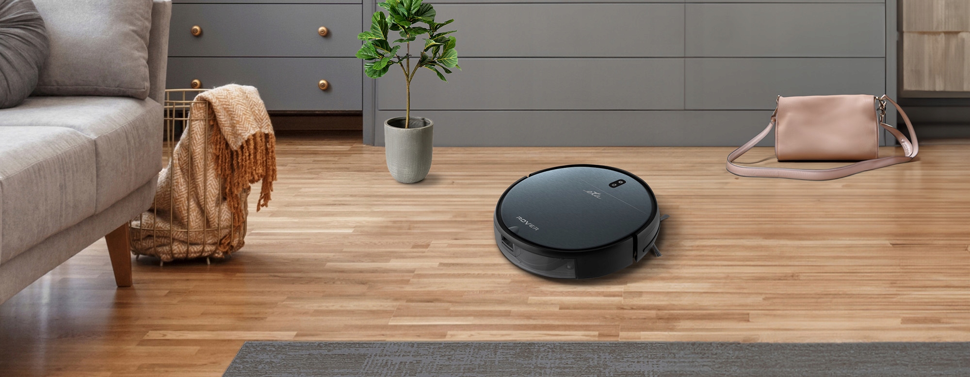 Robot sprzątający odkurzacz automatyczny ETA Rover antracytowy SMART WiFi