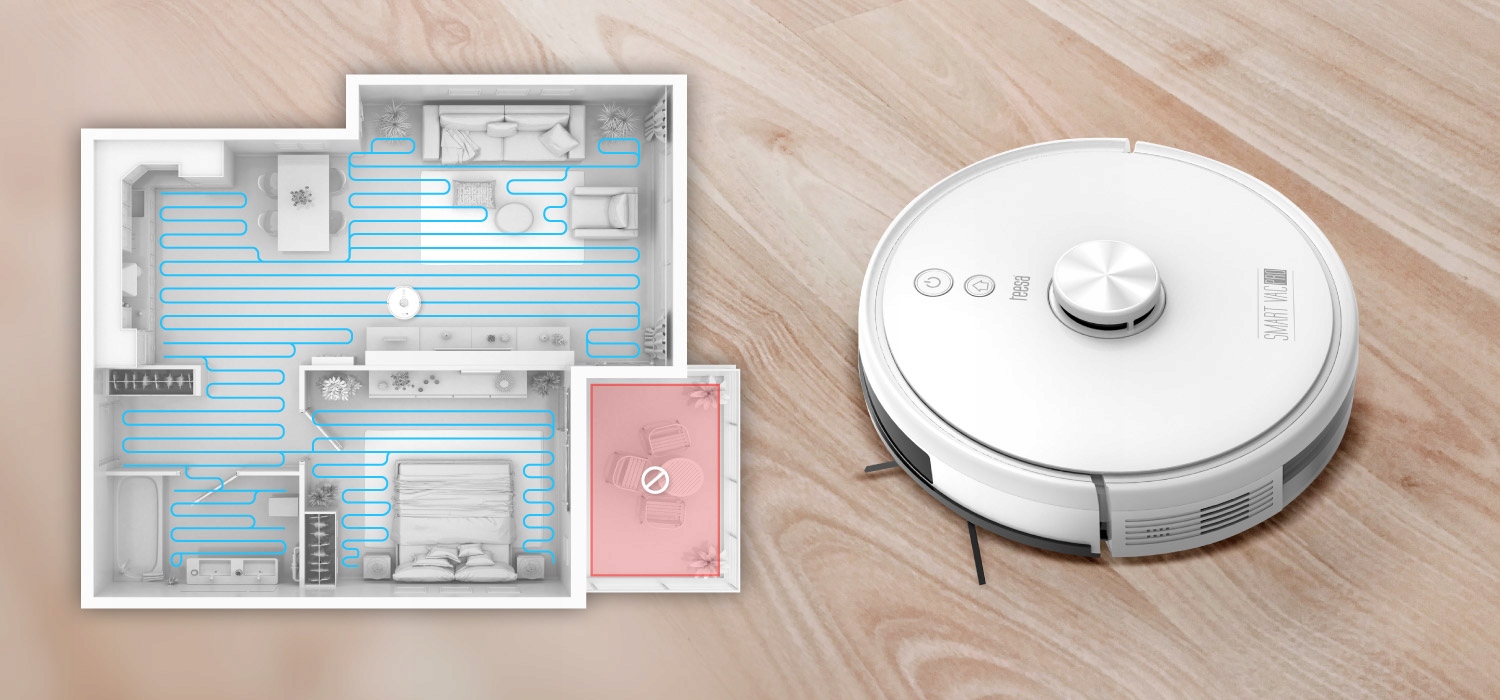 Robot sprzątający odkurzacz automatyczny MOP HEPA APLIKACJA SMART WiFi