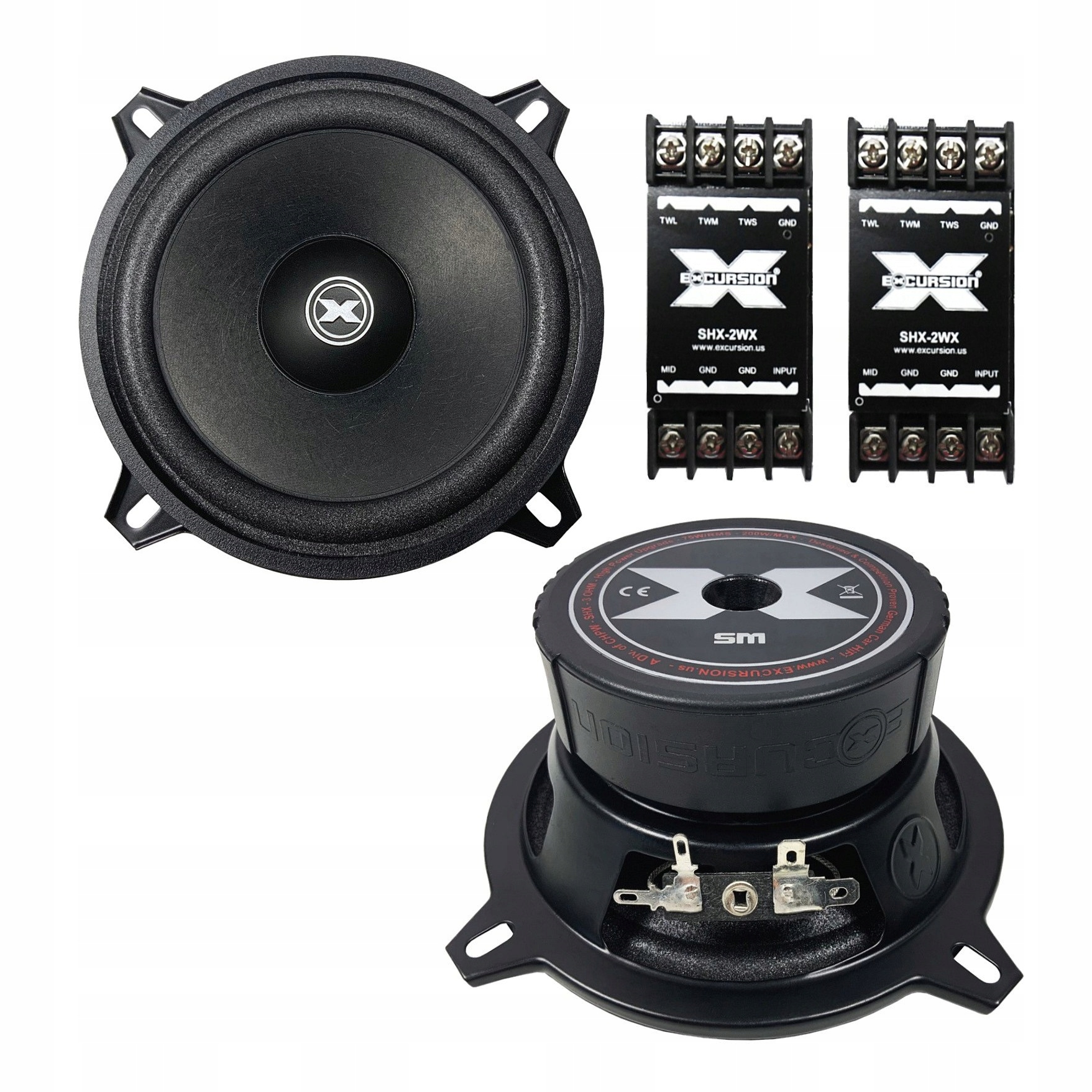 Głośniki Excursion 13cm 2 drożne 3 ohm 200W