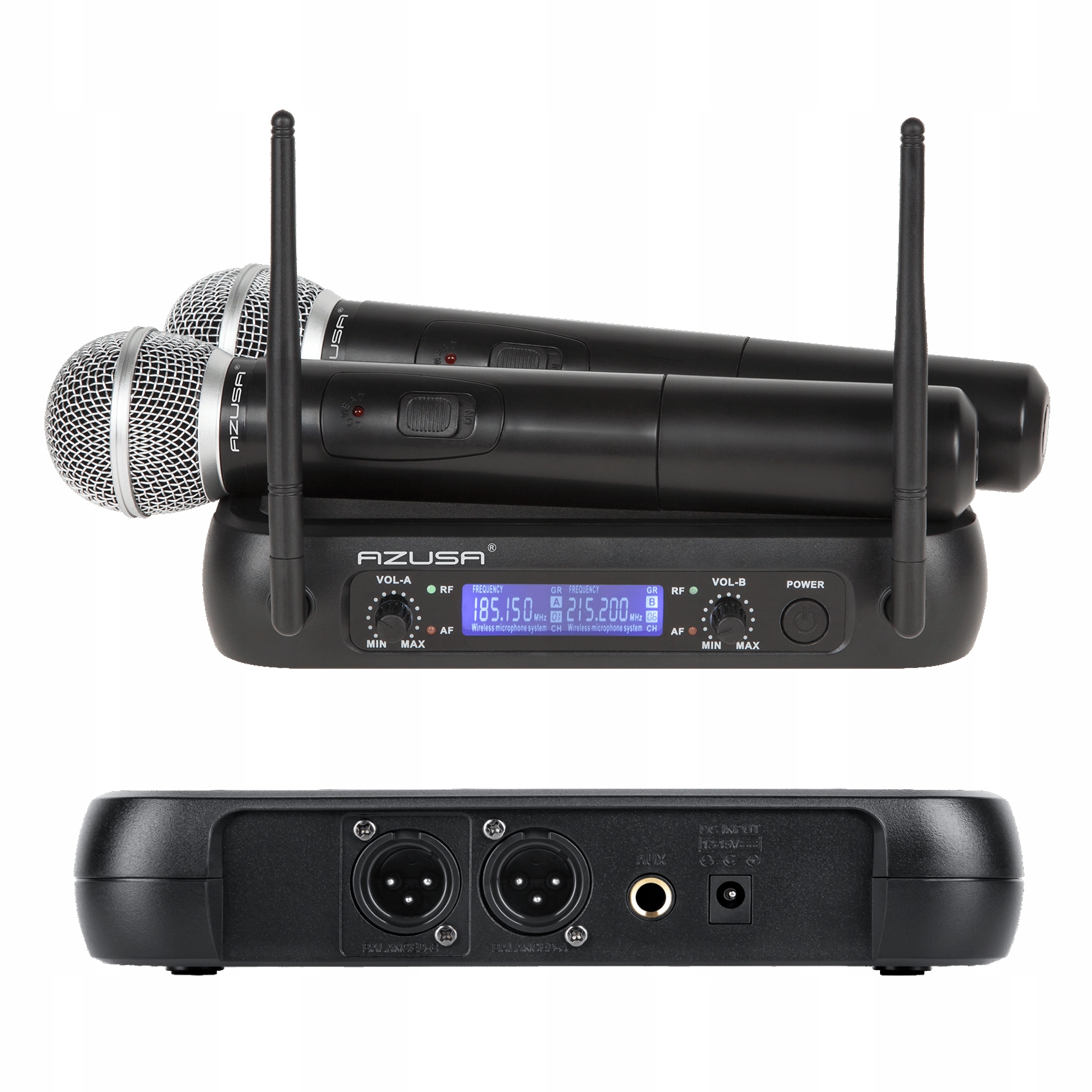 Mikrofon BEZPRZEWODOWY 2 mikrofony AZUSA 2 kanały VHF FM