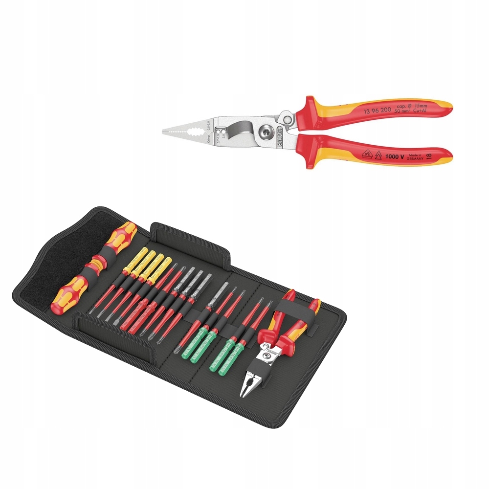 Wkrętak IZOLOWANY zestaw narzędzi VDE 17 elementów ETUI WERA