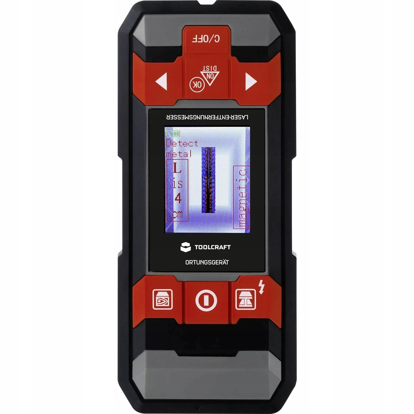 Wykrywacz metali przewodów dalmierz laserowy 2w1