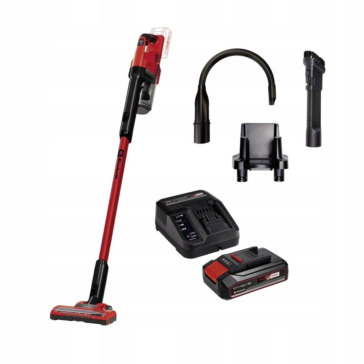 Odkurzacz pionowy akumulatorowy bezworkowy Einhell Power X-Change 2w1 2.5Ah