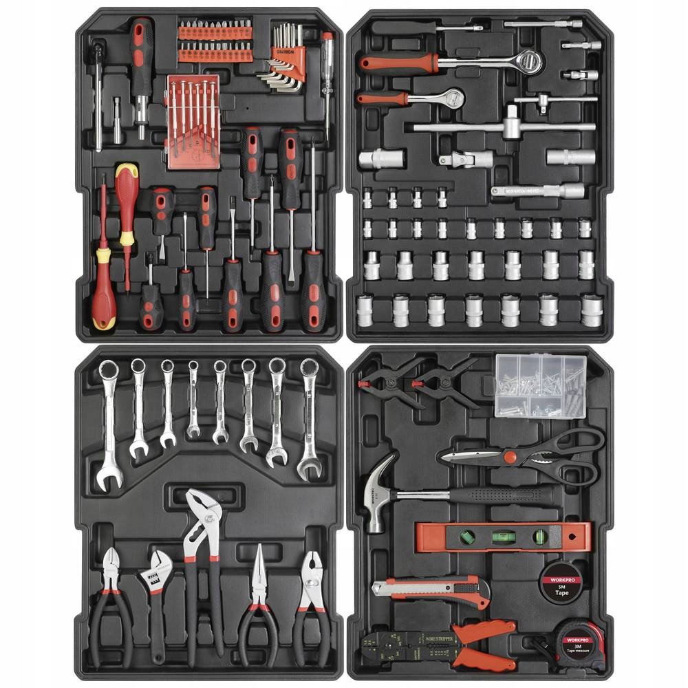 Zestaw narzędzi w walizce aluminiowej 1050 elementów walizka na kółkach