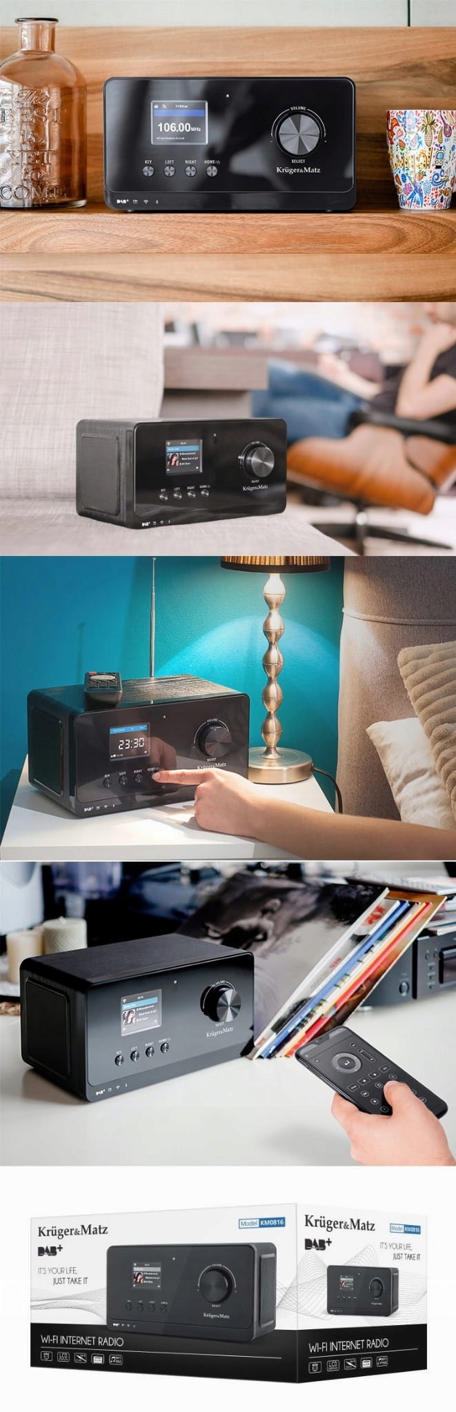 Radio internetowe DAB+ Bluetooth Wi-Fi DLNA