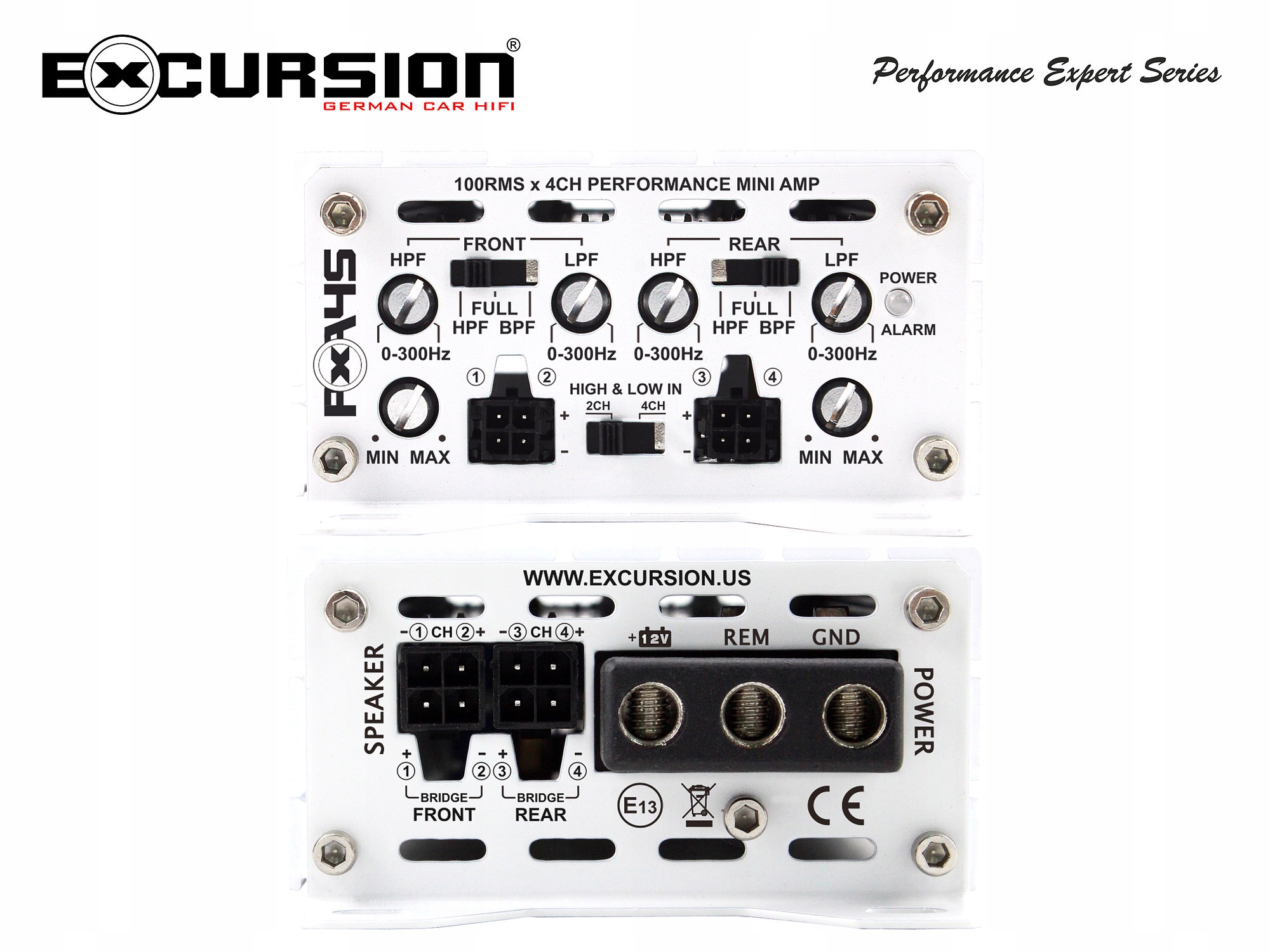 WZMACNIACZ Excursion do systemów fabrycznych 4 kanały 4x 100W 2x 200W FRD