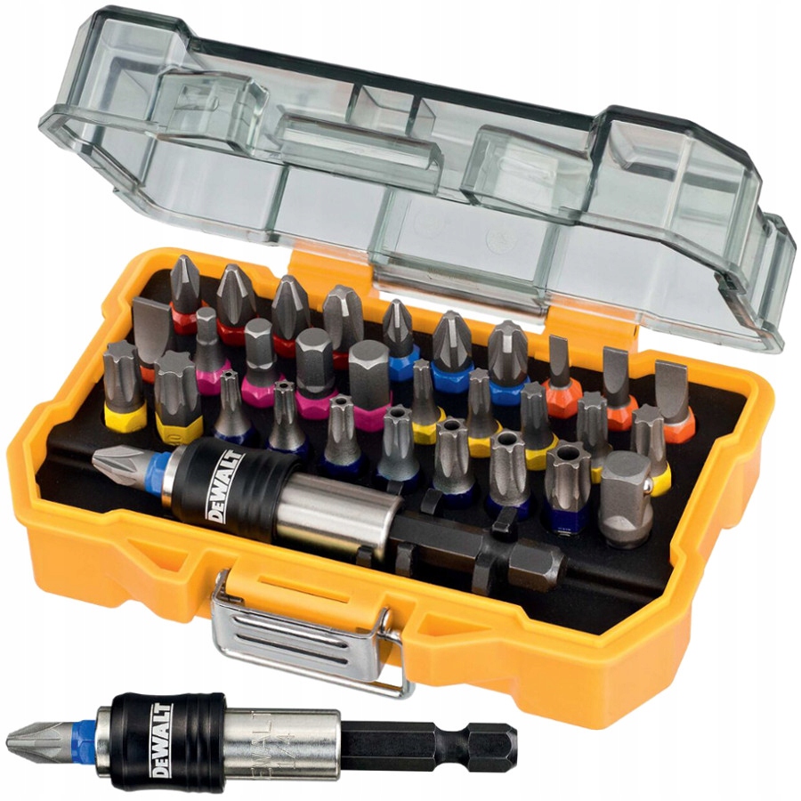 Zestaw bitów DeWalt 32 elementy TORX pozidriv IMBUS magnetyczny uchwyt ETUI