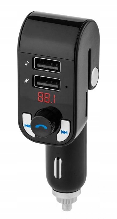 Transmiter Samochodowy Bluetooth MP3 SD 2x USB