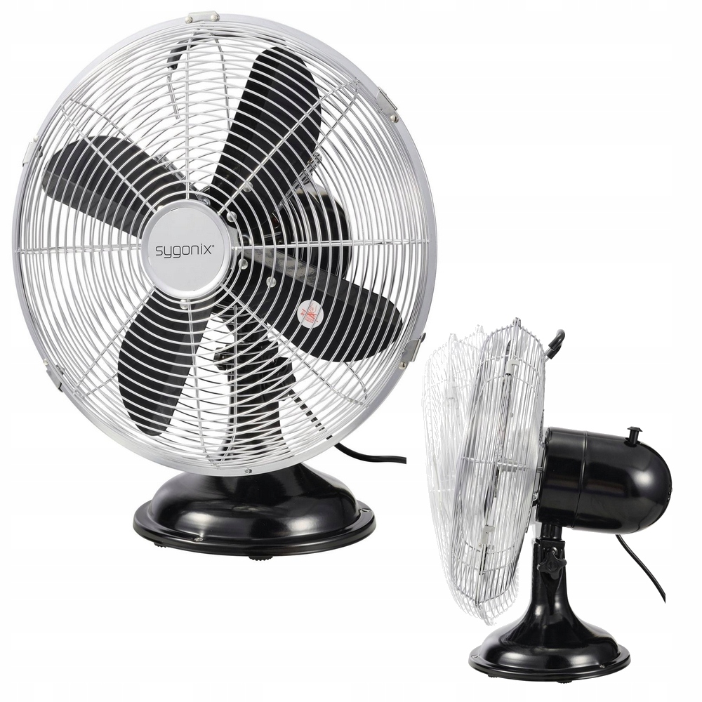 Wentylator stołowy REGULACJA 3 prędkości OSCYLACJA 4 Łopatki 40 W Sygonix