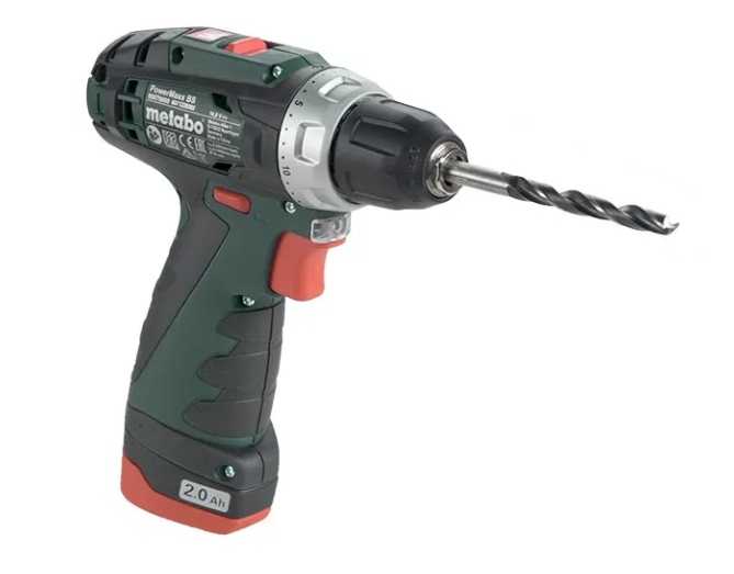 Wkrętarka AKUMULATOROWA wiertarka Metabo PowerMaxx 2x akumulator 12V 2Ah