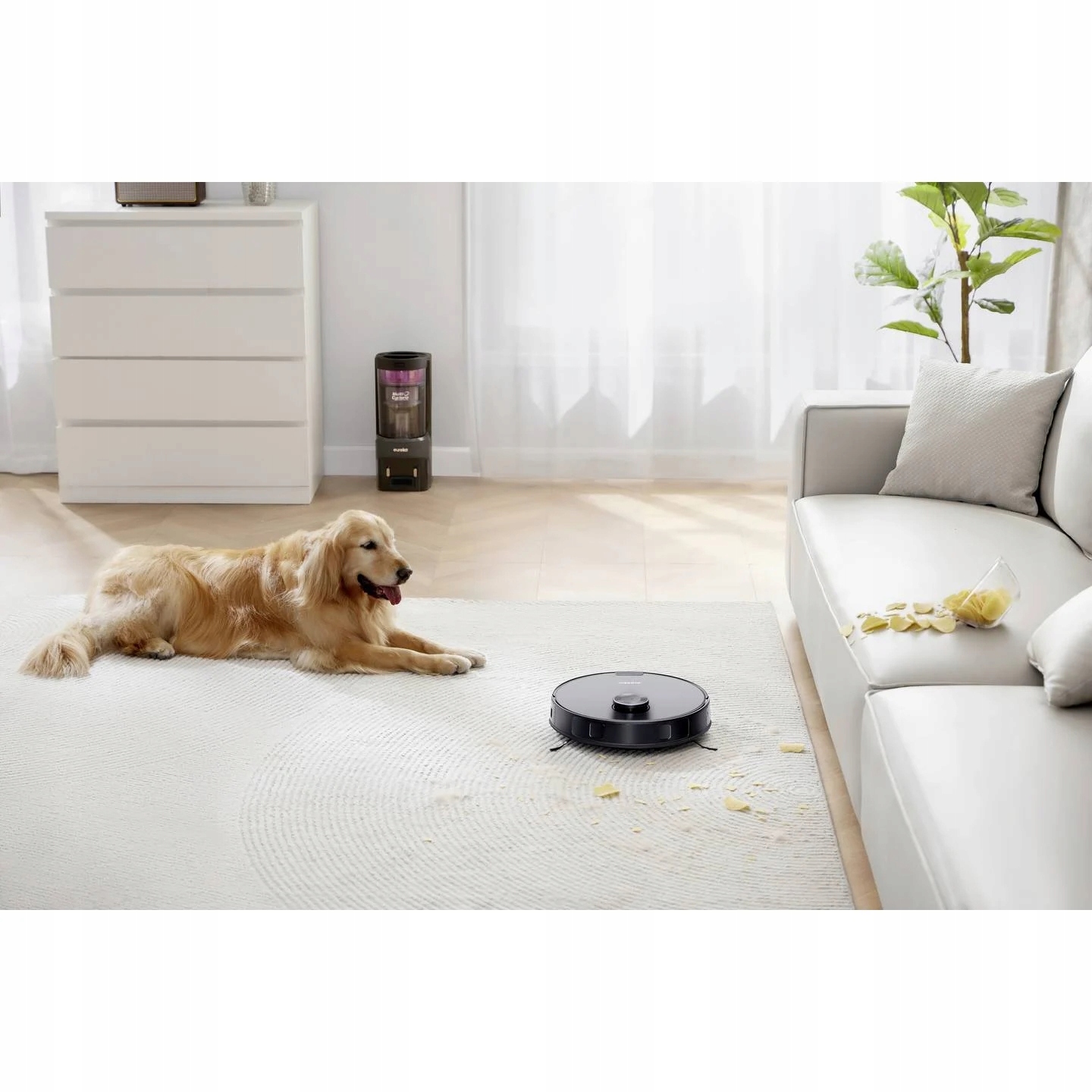 Robot sprzątający MOP odkurzacz APLIKACJA stacja dokująca LIDAR