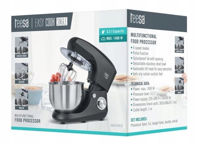 Robot Kuchenny Mikser Planetarny 1400W Misa 5,5L