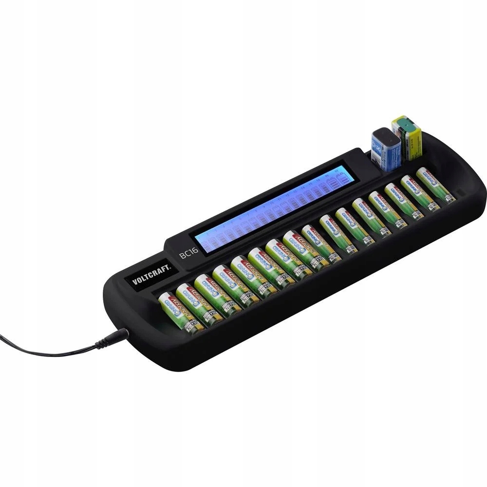 Ładowarka akumulatorów BC16 NiMH LiIon 16xAA 2x9V