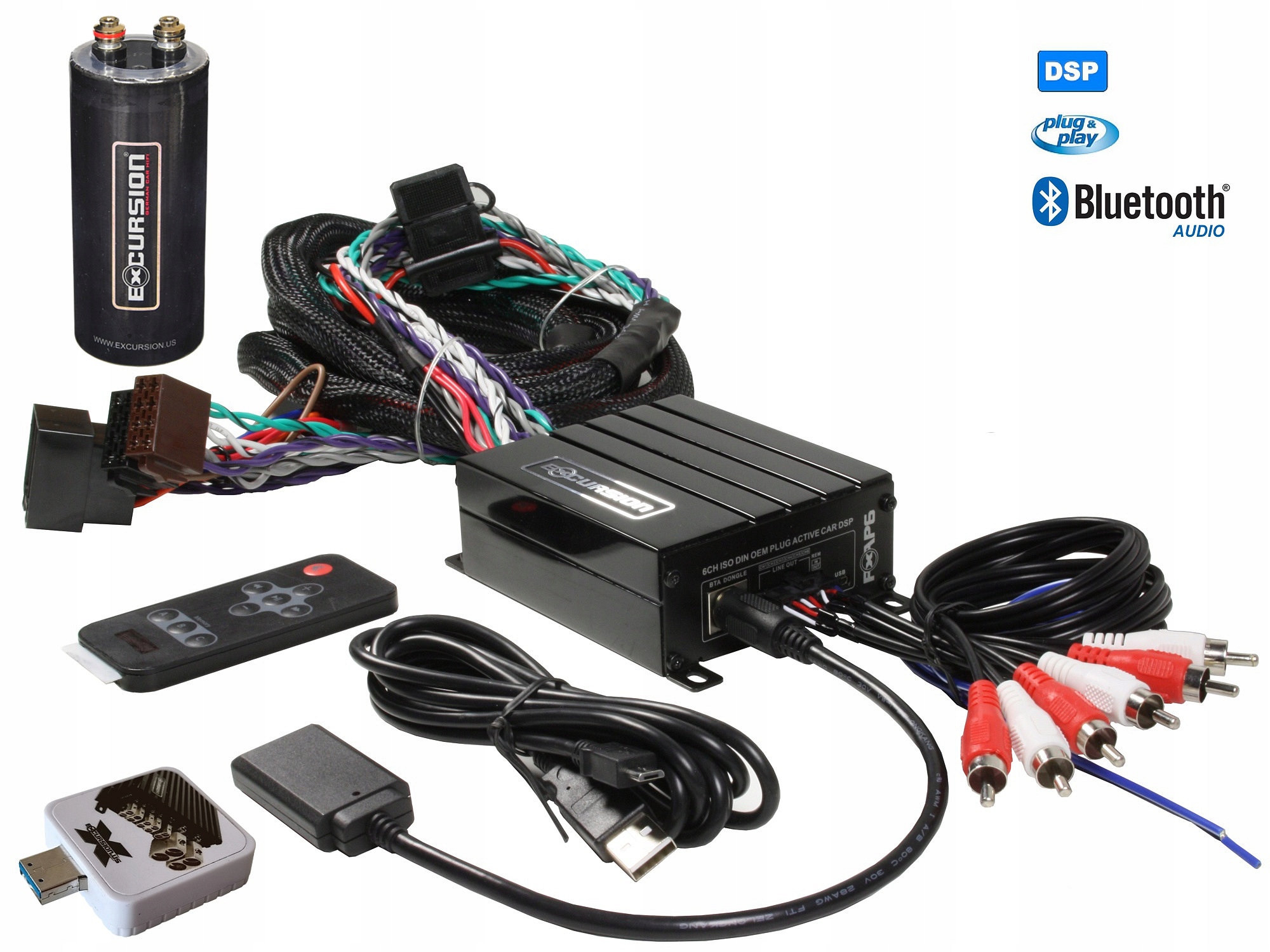 Procesor DSP Excursion 6 kanałów wzmacniacz BT