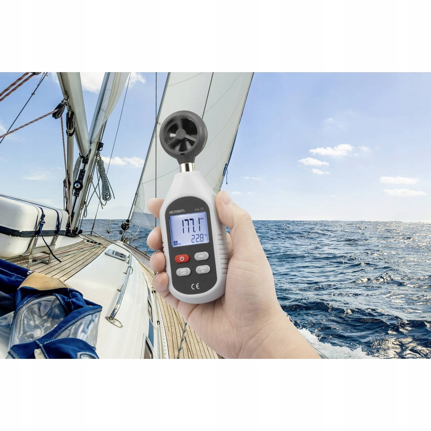 Anemometr wiatromierz pomiar temperatury