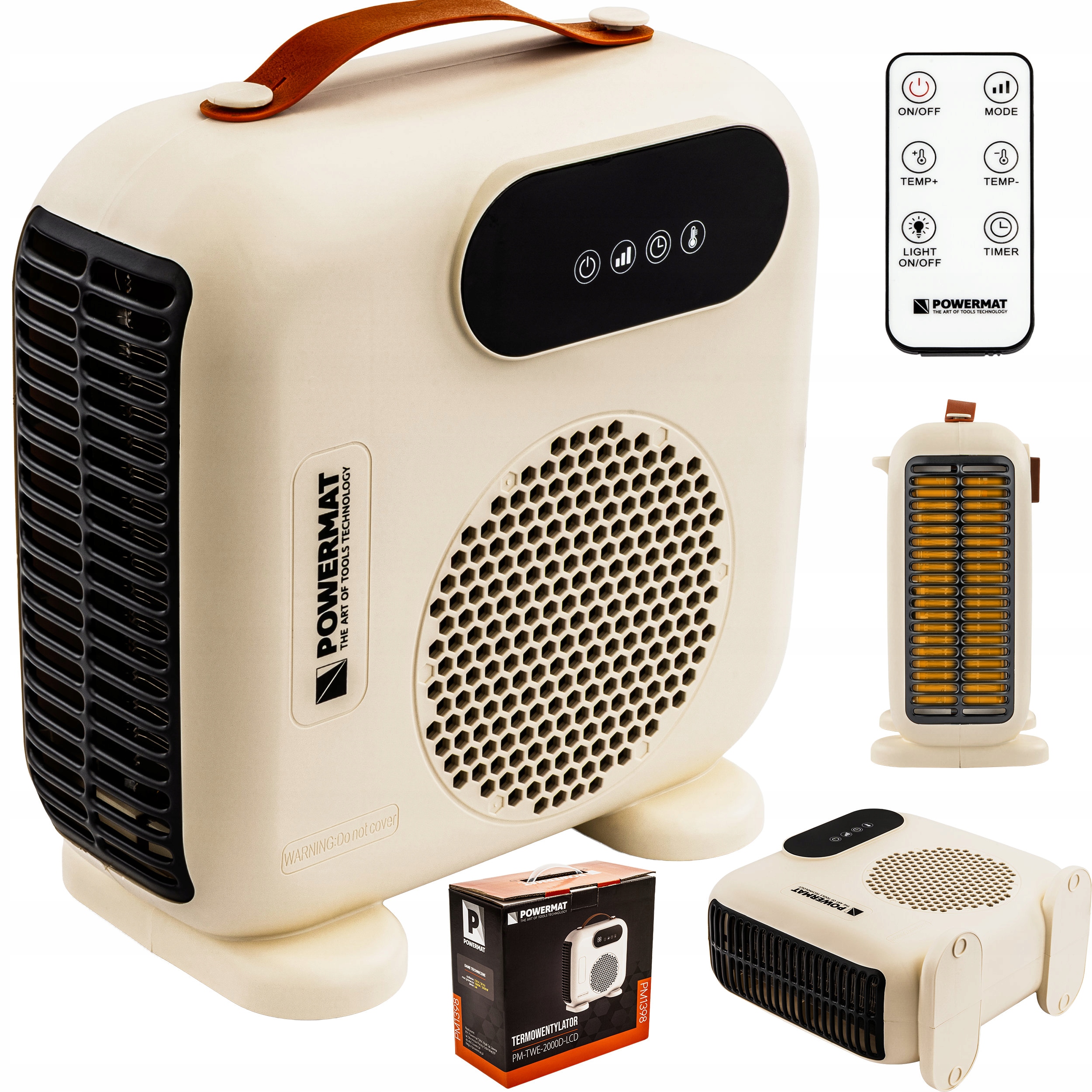 GRZEJNIK TERMOWENTYLATOR ELEKTRYCZNY FARELKA PIONOWY POZIOMY TERMOSTAT LCD