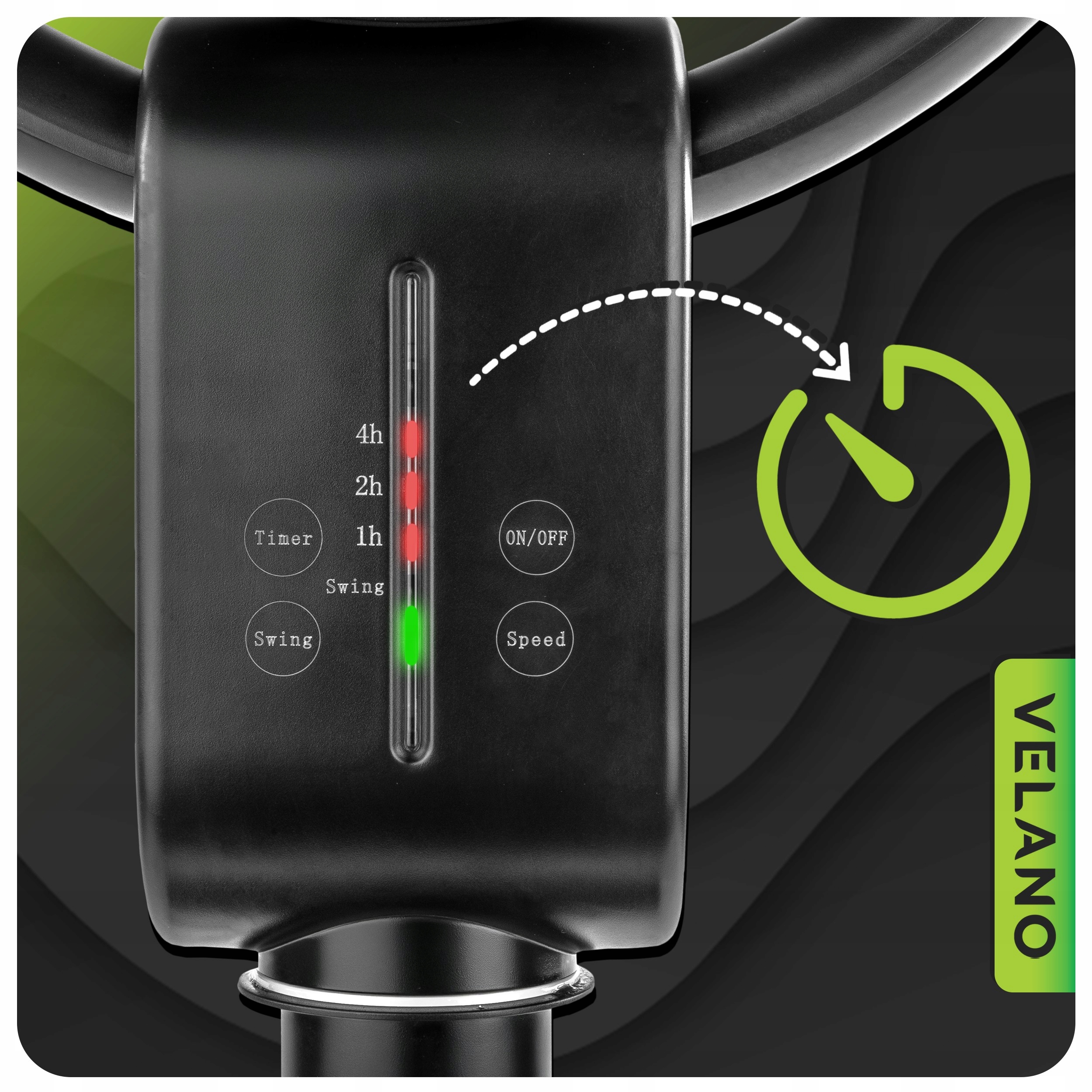 Wentylator podłogowy WIATRAK stojący TIMER REGULACJA kąta NACHYLENIA PILOT