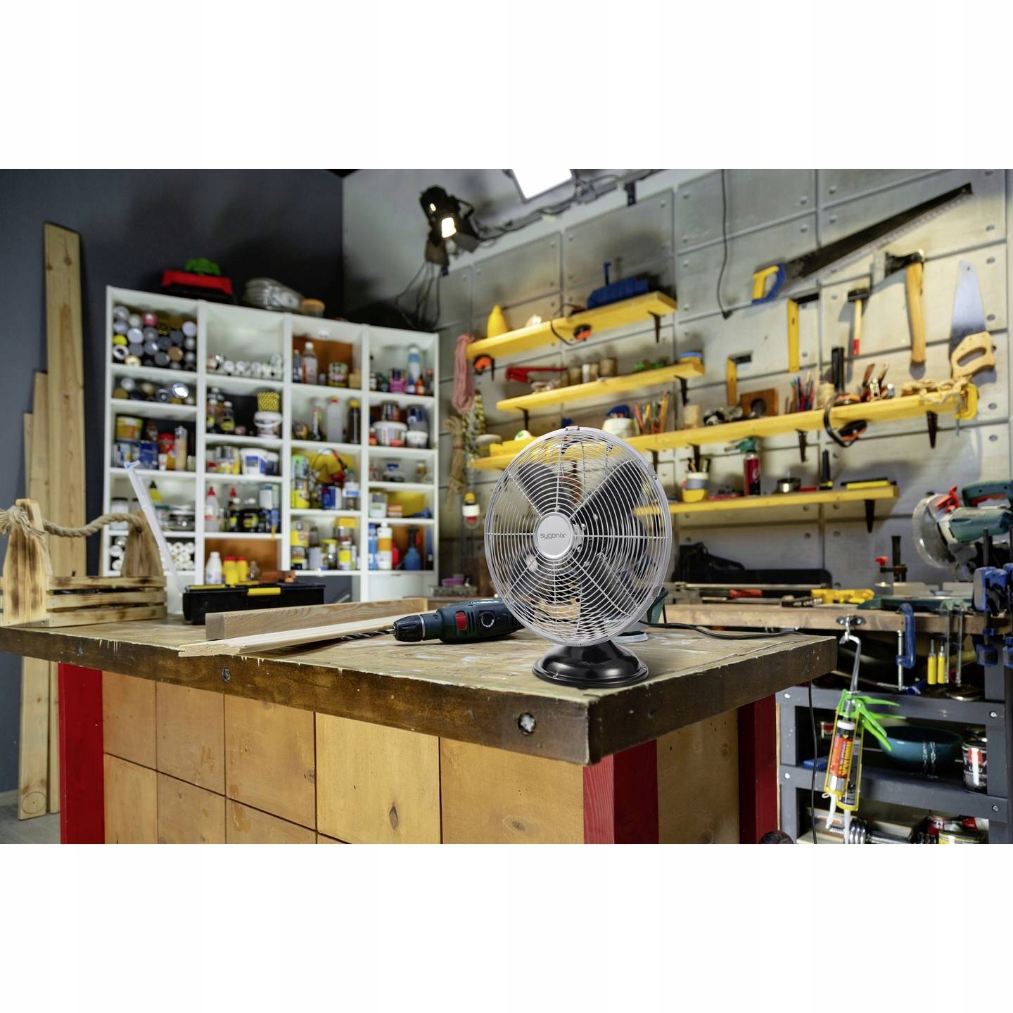 Wentylator stołowy REGULACJA 3 prędkości OSCYLACJA 4 Łopatki 40 W Sygonix