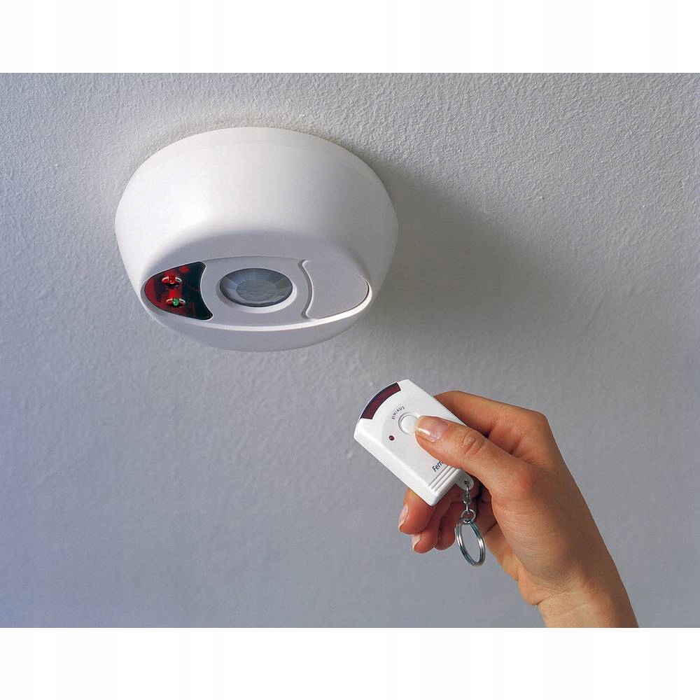 Alarm czujnik ruchu PIR 100dB pilot BEZPRZEWODOWY system alarmowy