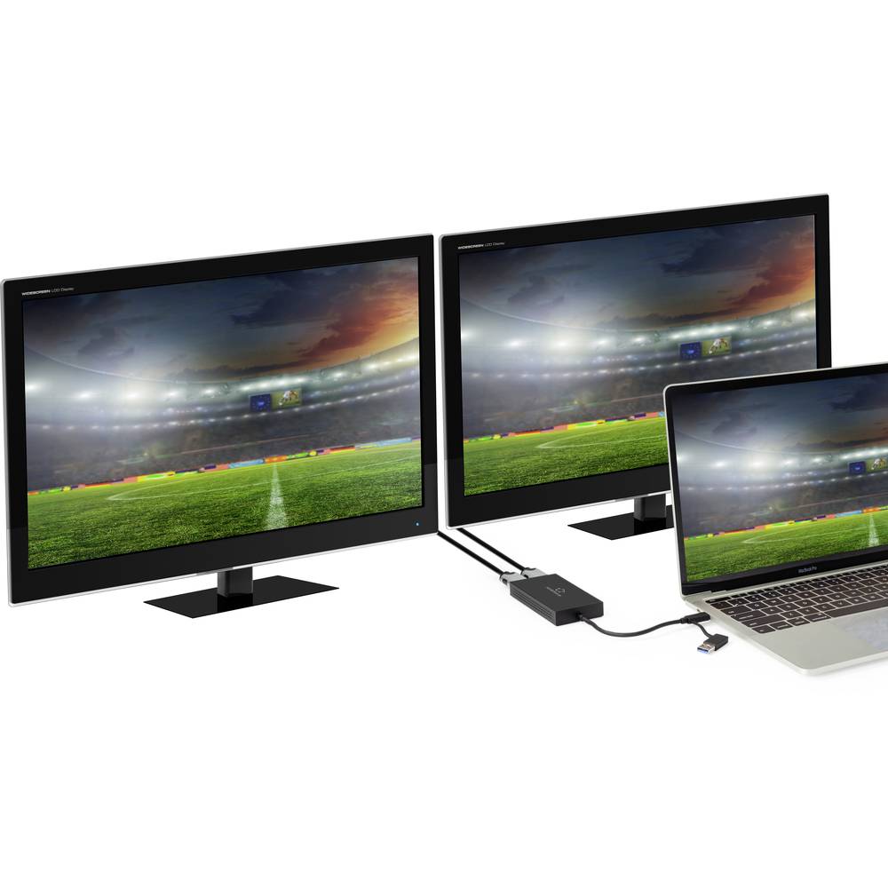 Adapter HDMI stacja dokująca HUB Przejściówka z USB do Dual HDMI 4K