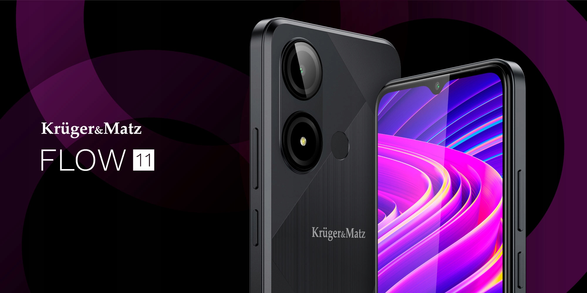 Smartfon Kruger&Matz FLOW 11 6,56" 4/64GB DualSIM 4000mAh LTE czarny