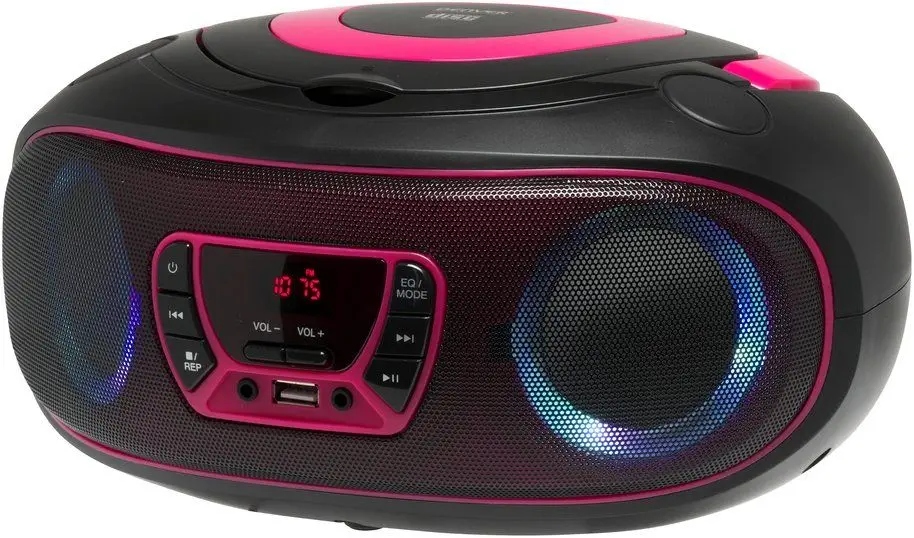 Radio FM Bluetooth BOOMBOX odtwarzacz CD efekty świetlne USB aux Jack 3.5mm