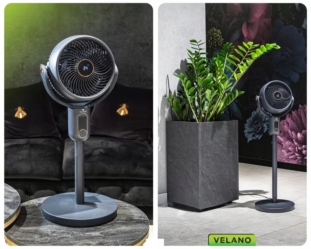 Wentylator podłogowy OSCYLACJA timer REGULACJA wysokości prędkości PILOT