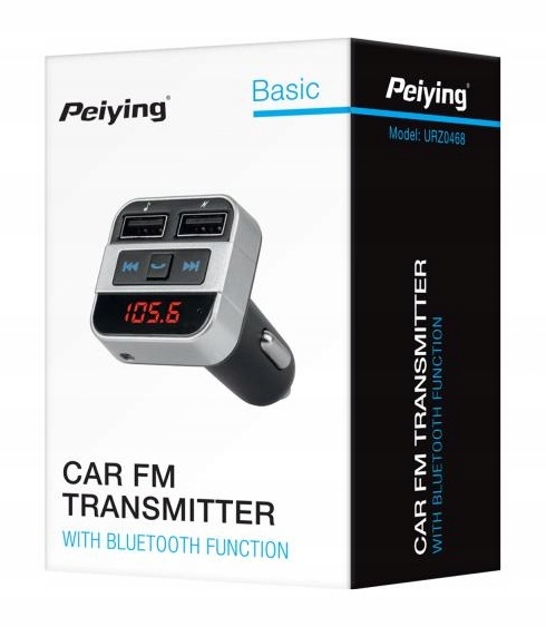 Transmiter Samochodowy FM BT MP3 Ładowarka USB