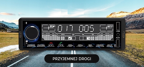 Radio samochodowe Bluetooth USB SD 1DIN Pilot