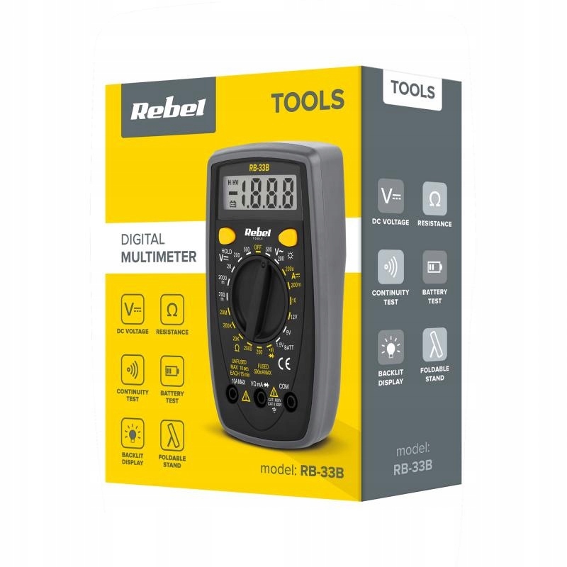 Miernik Uniwersalny Multimetr Podświetlany LCD