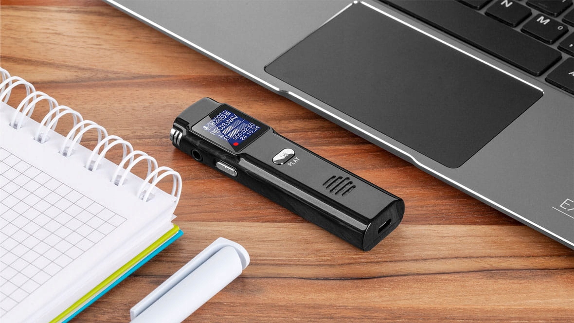 Dyktafon kieszonkowy Pamięć 8GB Mikrofon stereo