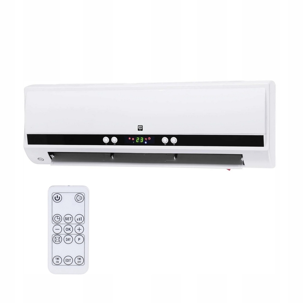 Kurtyna powietrzna WENTYLATOR grzejnik 2000W pilot 3 tryby PILOT termostat