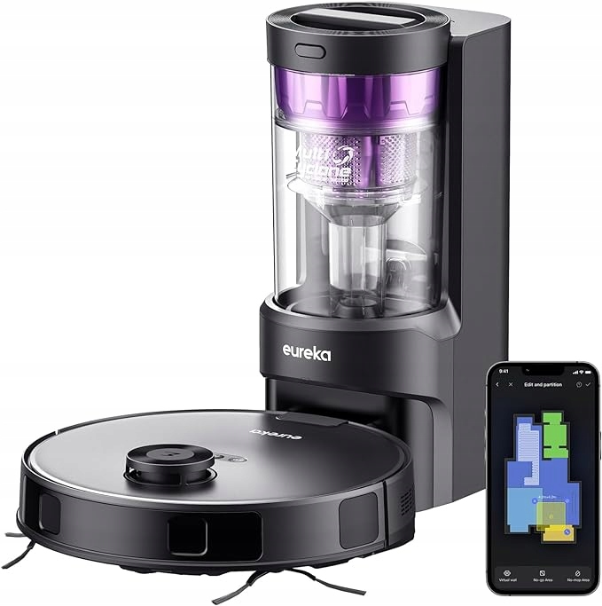 Robot sprzątający MOP odkurzacz APLIKACJA stacja dokująca LIDAR