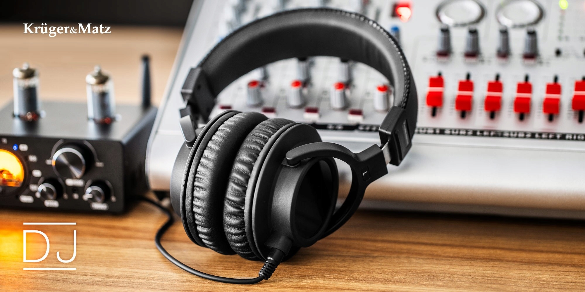 Słuchawki STUDYJNE dla DJ nauszne Kruger Matz doskonałe brzmienie 106db
