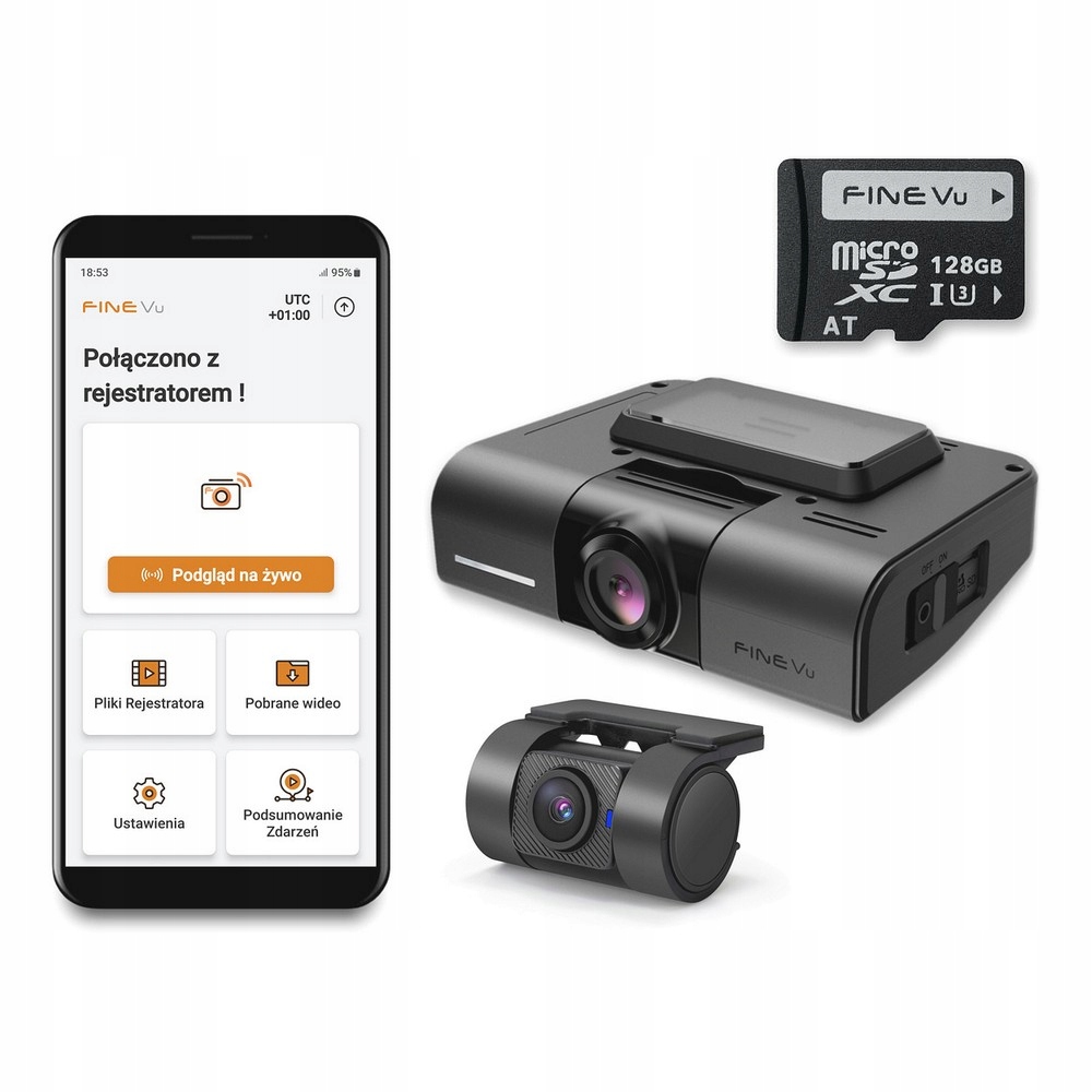 Rejestrator FineVu GX1000 wideorejestrator QHD QHD Wi-Fi GPS RADARY