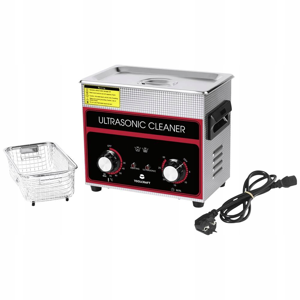 Profesjonalna MYJKA ultradźwiękowa WANNA 3,2L stal nierdzewna reg temp czas