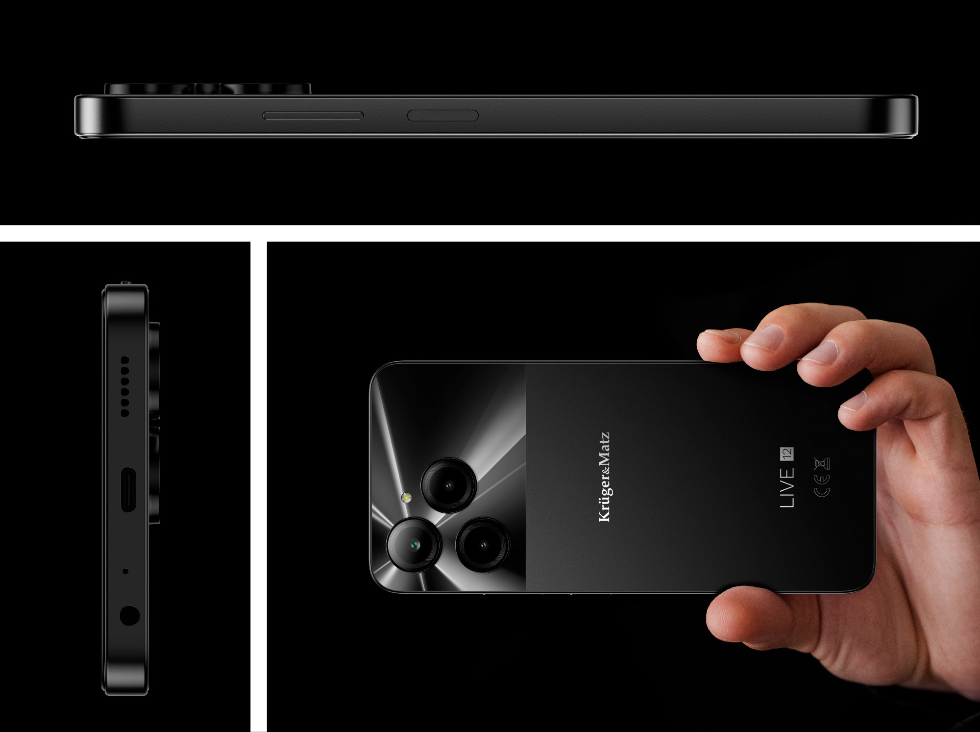 Smartfon Kruger&Matz LIVE 12 6,74" 90Hz 8/256GB DualSIM 5000mAh LTE NFC