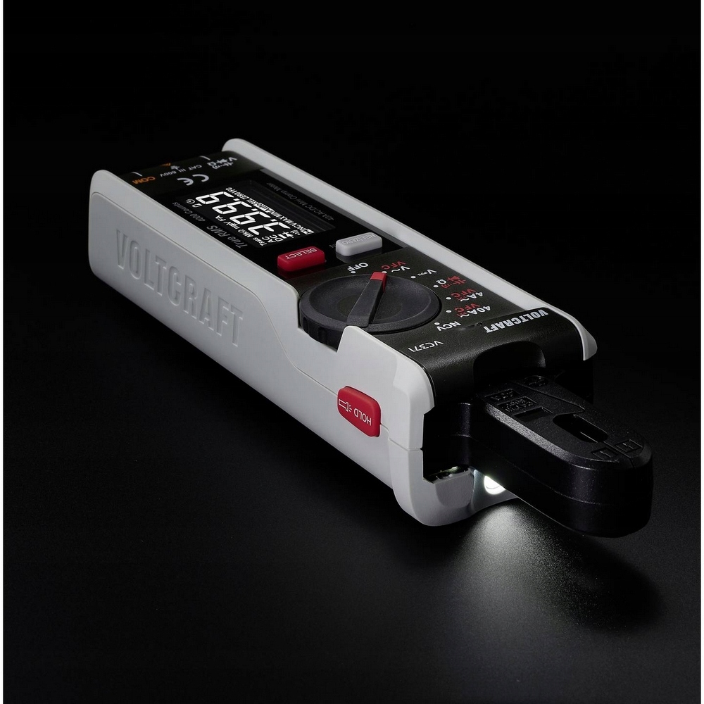 Miernik cęgowy MULTIMETR 600V CAT III True RMS LATARKA 40 A wąskie kleszcze