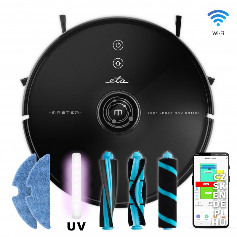 Robot sprzątający odkurzacz automatyczny ETA Master II czarny
