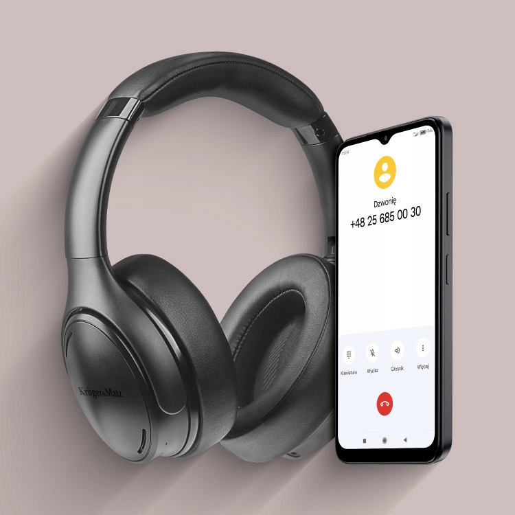 Słuchawki BEZPRZEWODOWE Bluetooth ANC K&M mikrofon