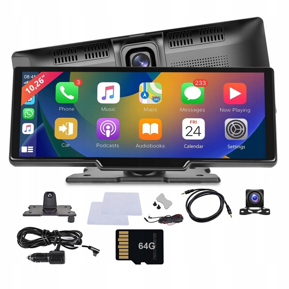 Radio MULTIMEDIALNE 10 cali ANDROID Auto carplay Bluetooth WIDEOREJESTRATOR